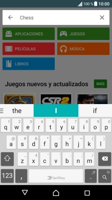 Introduce el nombre del tema o de la app y pulsa el icono de búsqueda.