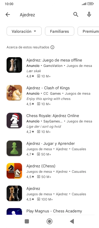 Pulsa la app deseada.