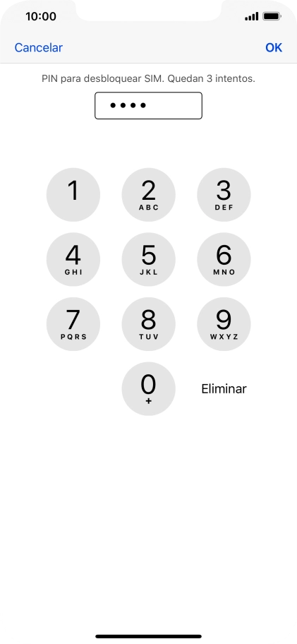 Introduce tu código PIN y pulsa OK.