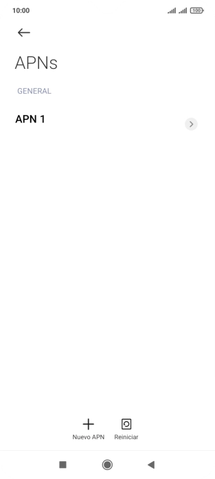 Pulsa Nuevo APN.