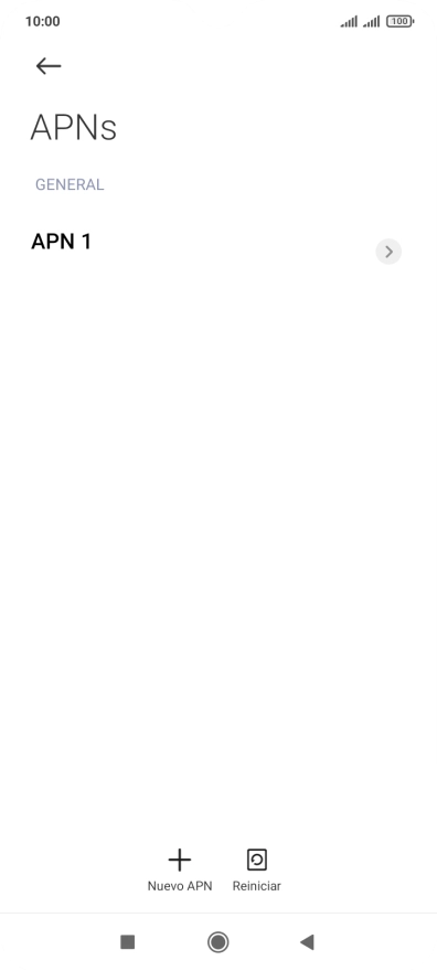 Pulsa Nuevo APN.