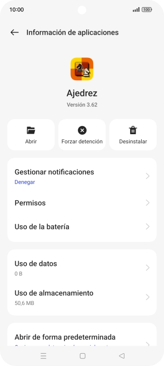 Pulsa Uso de almacenamiento.