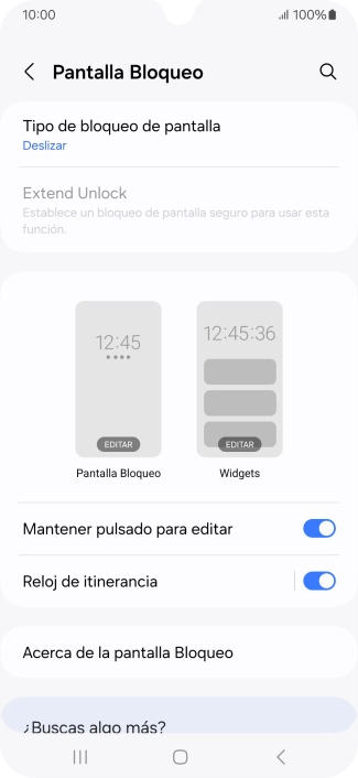 Pulsa Tipo de bloqueo de pantalla.