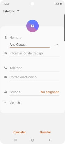 Pulsa Teléfono e introduce el número de teléfono deseado.