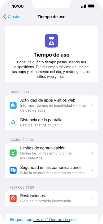 Pulsa Seguridad en las comunicaciones.