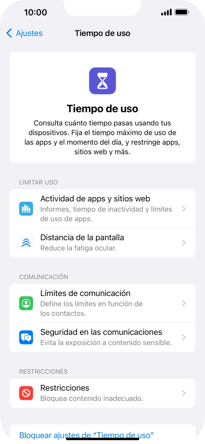 Pulsa Seguridad en las comunicaciones.