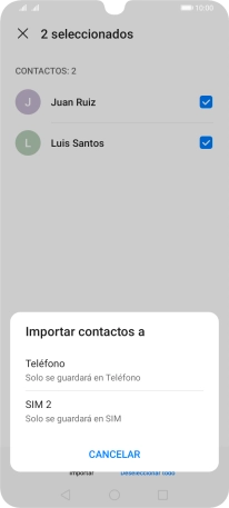 Pulsa Teléfono.