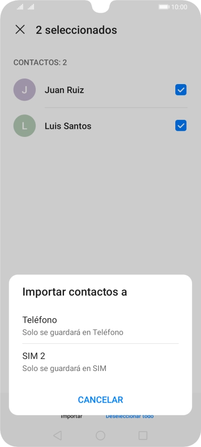 Pulsa Teléfono.