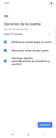 Si aparece en la pantalla esta imagen, tu cuenta de correo electrónico ha sido reconocida y configurada automáticamente. Sigue las indicaciones de la pantalla para introducir más información y terminar la configuración.