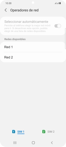 Pulsa la red deseada.