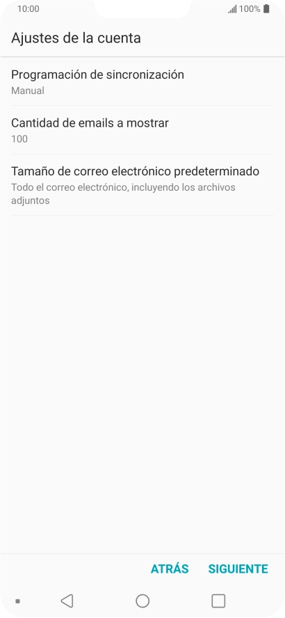 Pulsa Programación de sincronización.