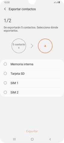 Pulsa la tarjeta SIM deseada.