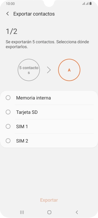 Pulsa la tarjeta SIM deseada.