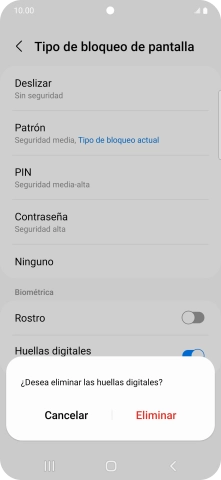 Pulsa Eliminar.