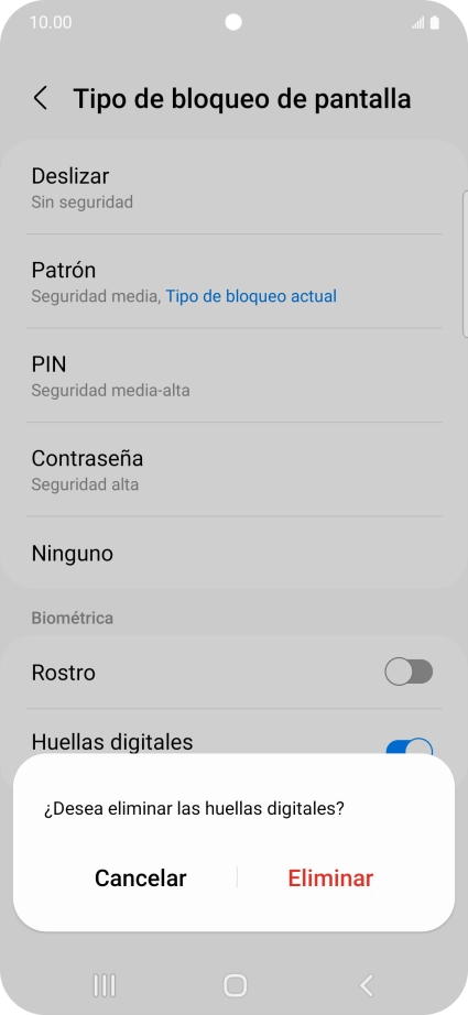 Pulsa Eliminar.