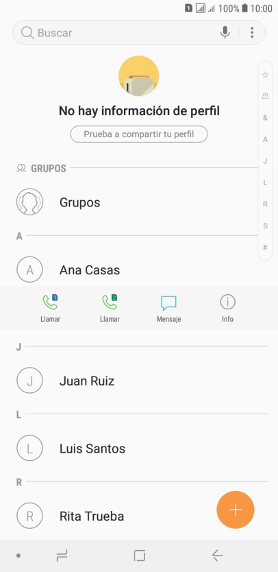 Pulsa Llamar junto a la tarjeta SIM deseada.