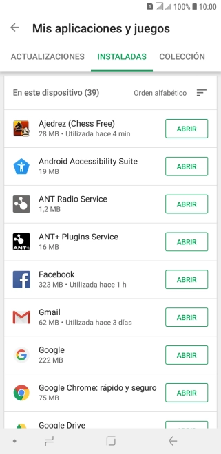 Pulsa la app deseada.