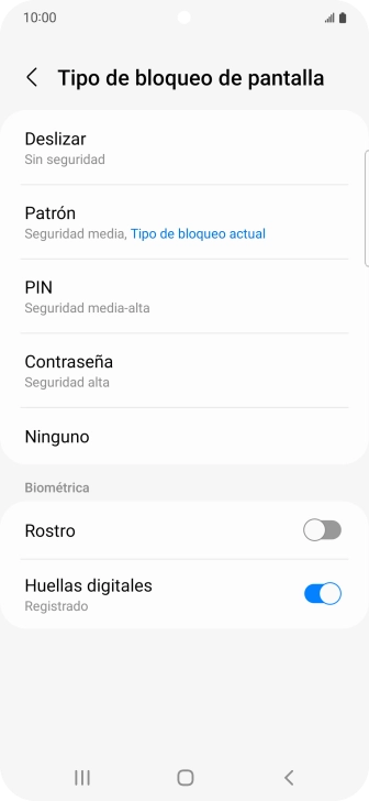 Pulsa Ninguno.