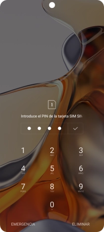 Si lo solicita el teléfono, introduce el código PIN y pulsa el icono de aceptar.