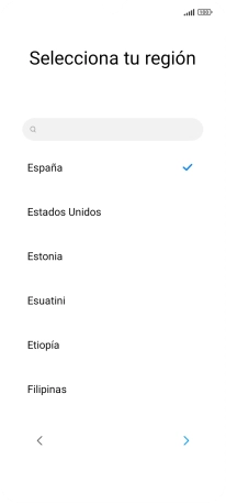 Pulsa la flecha hacia la derecha.