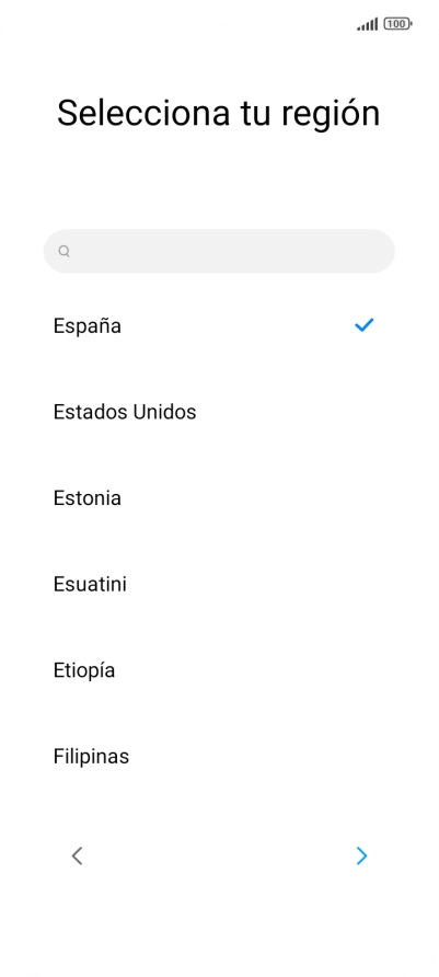 Pulsa la flecha hacia la derecha.