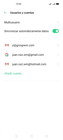 Pulsa el indicador junto a 
