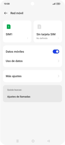 Pulsa el nombre de la tarjeta SIM.