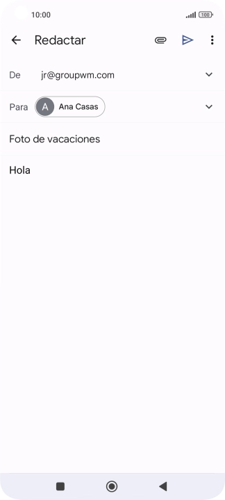 Pulsa el icono de anexos.