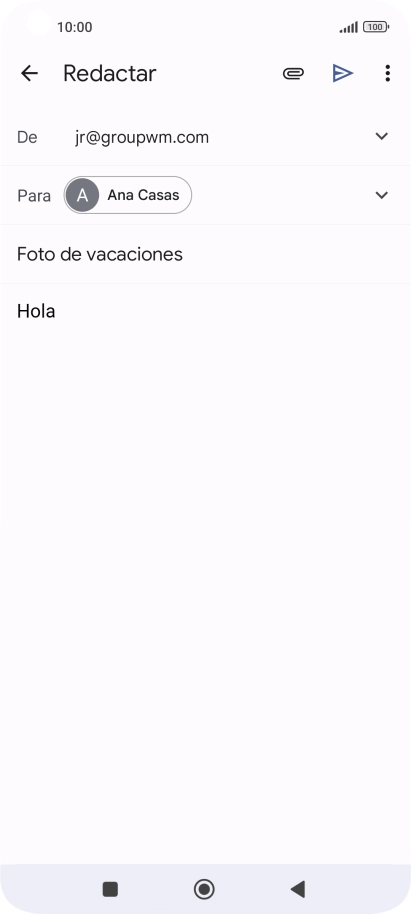 Pulsa el icono de anexos.