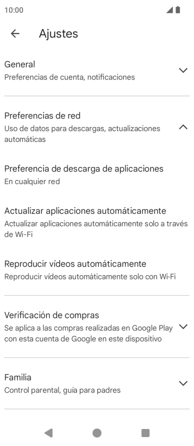 Pulsa Actualizar aplicaciones automáticamente.