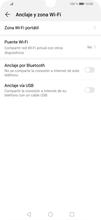 Pulsa Zona Wi-Fi portátil.