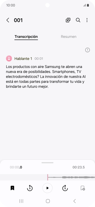 Si deseas ver un resumen del texto, pulsa Resumen.
