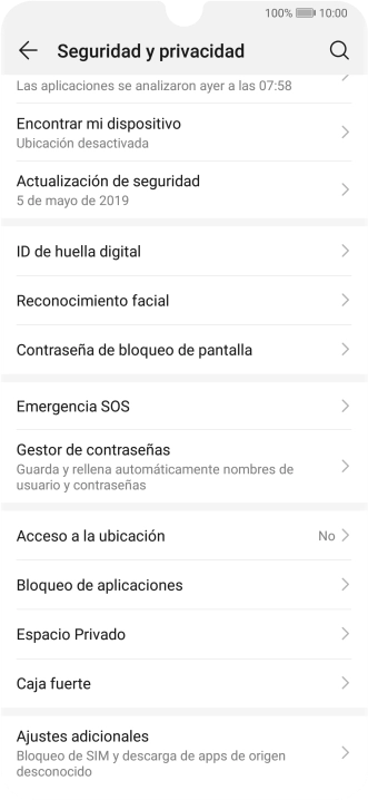 Pulsa Ajustes adicionales.