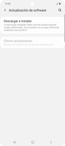 Pulsa Descargar e instalar. Si hay una versión de software nueva disponible, aparecerá ahora en la pantalla. Sigue las indicaciones de la pantalla para actualizar el software del teléfono.