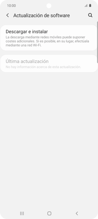 Pulsa Descargar e instalar. Si hay una versión de software nueva disponible, aparecerá ahora en la pantalla. Sigue las indicaciones de la pantalla para actualizar el software del teléfono.