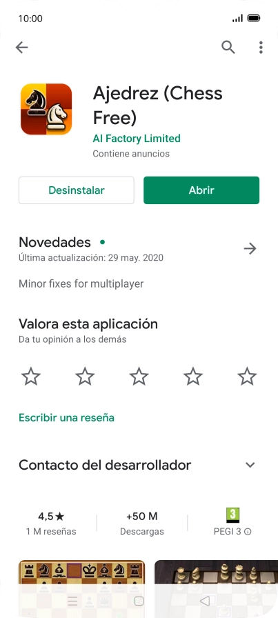 Pulsa Desinstalar.