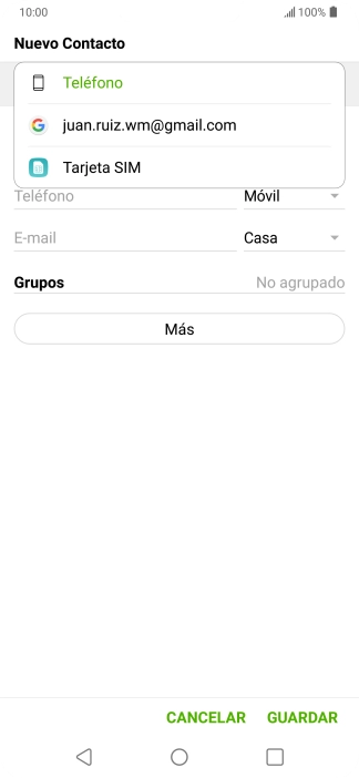 Pulsa Teléfono.