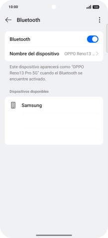 Pulsa el dispositivo Bluetooth deseado y sigue las indicaciones de la pantalla para vincular el dispositivo al teléfono.