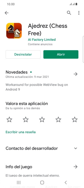 Pulsa Desinstalar.