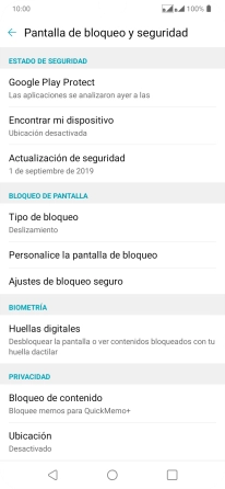 Pulsa Huellas digitales.