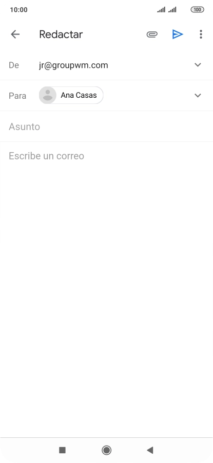 Pulsa Asunto e introduce el asunto deseado.