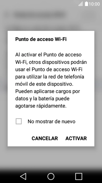 Pulsa ACTIVAR.