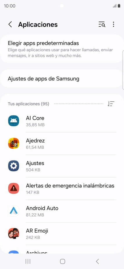Pulsa la app deseada.
