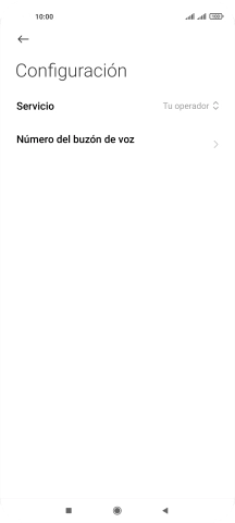 Pulsa Número del buzón de voz.