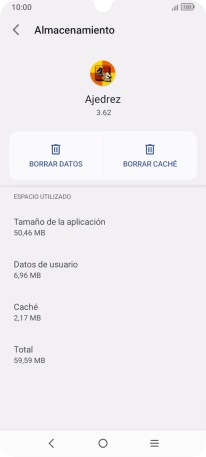 Pulsa BORRAR CACHÉ.