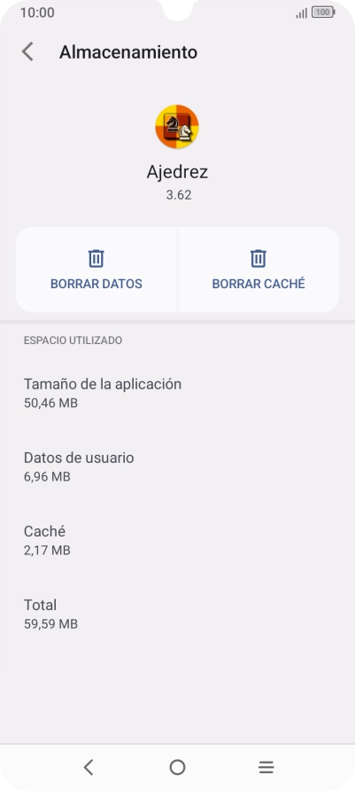 Pulsa BORRAR CACHÉ.