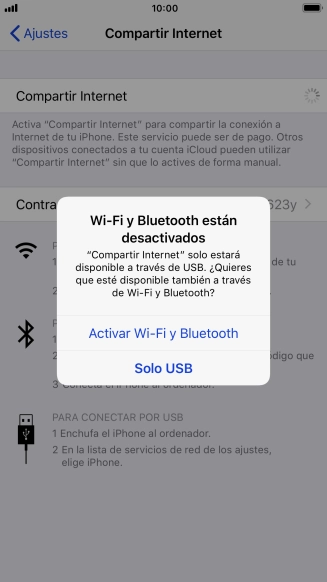 Si el wifi está desactivado, pulsa Activar Wi-Fi y Bluetooth.