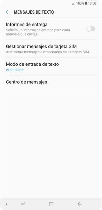 Pulsa Centro de mensajes.