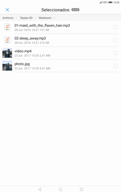 Pulsa el archivo deseado.