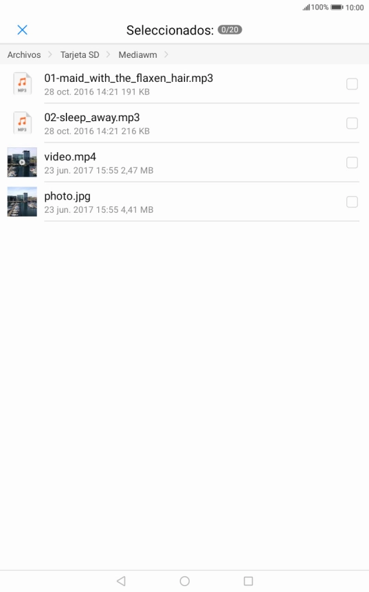 Pulsa el archivo deseado.